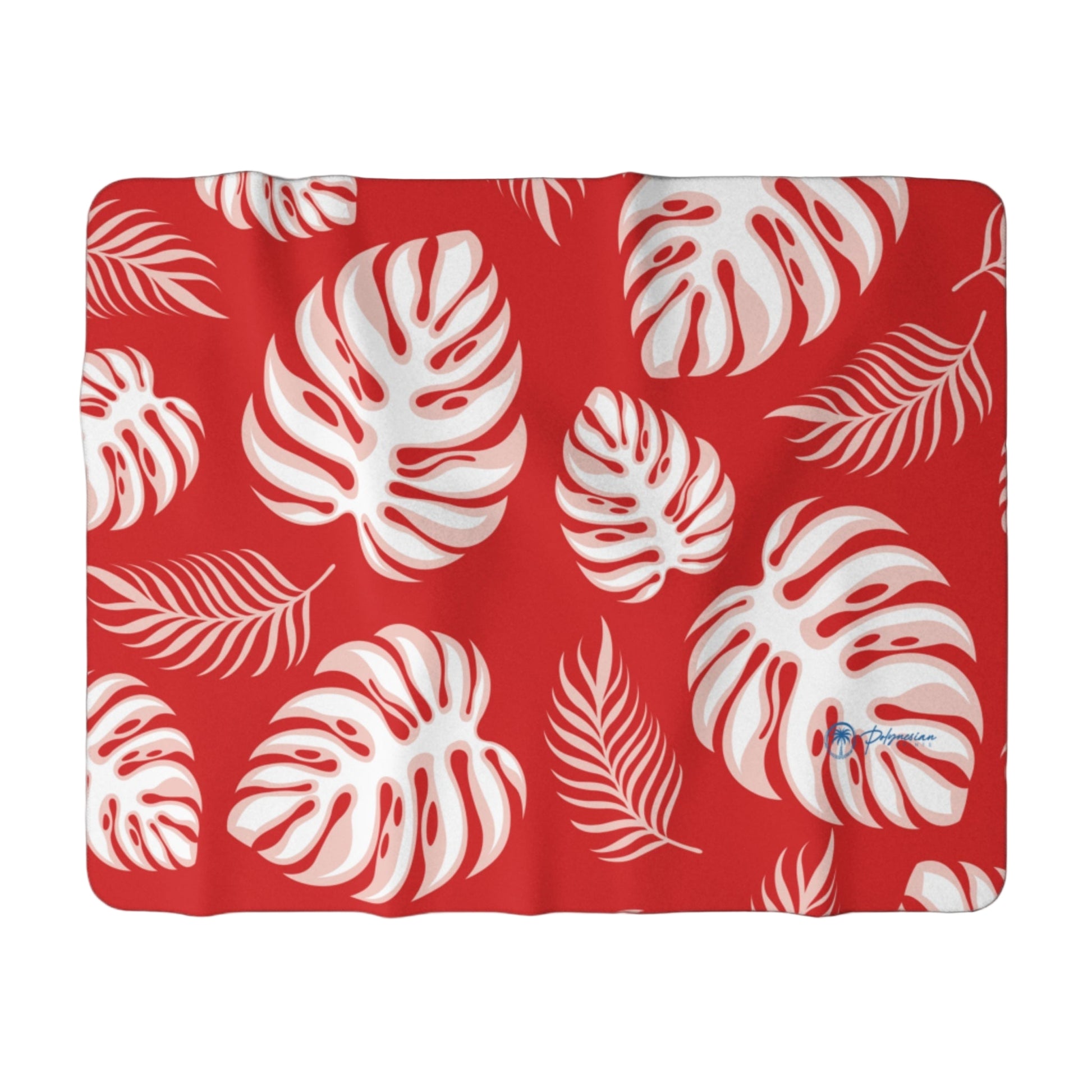 Palm Leaf Premium Sherpa Blanket (60x80)