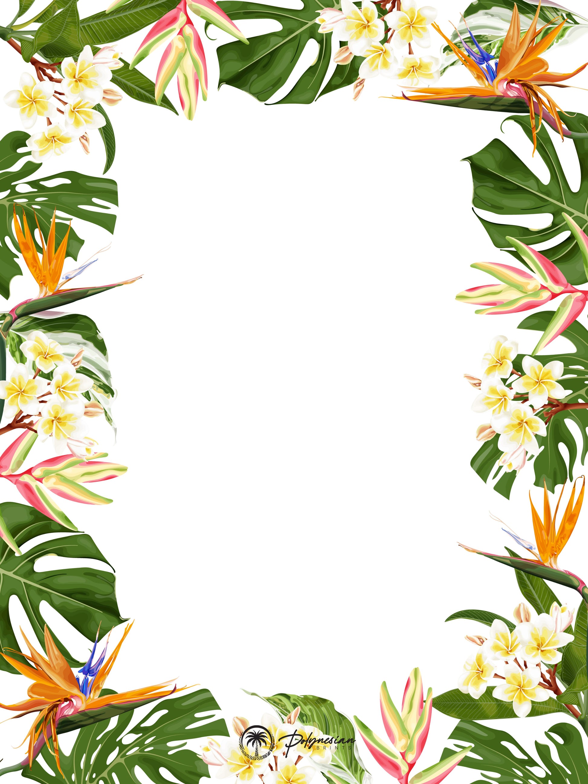 Blank Floral Borders