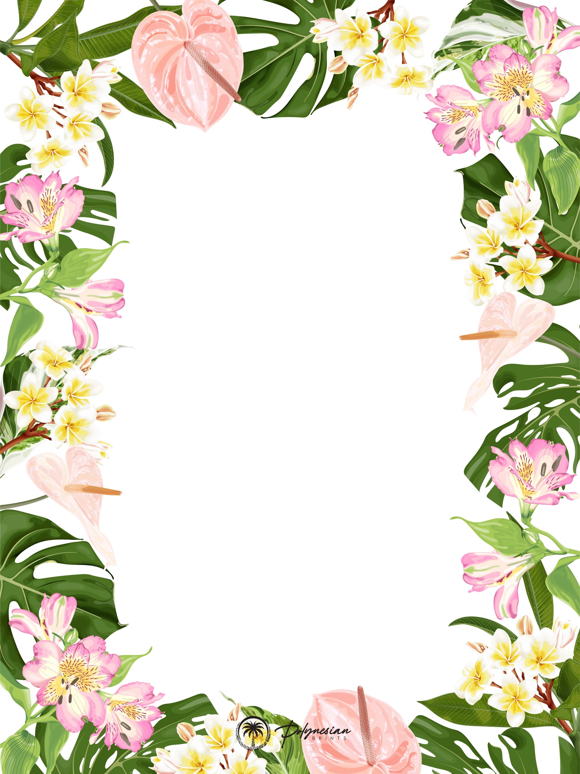 Blank Floral Borders
