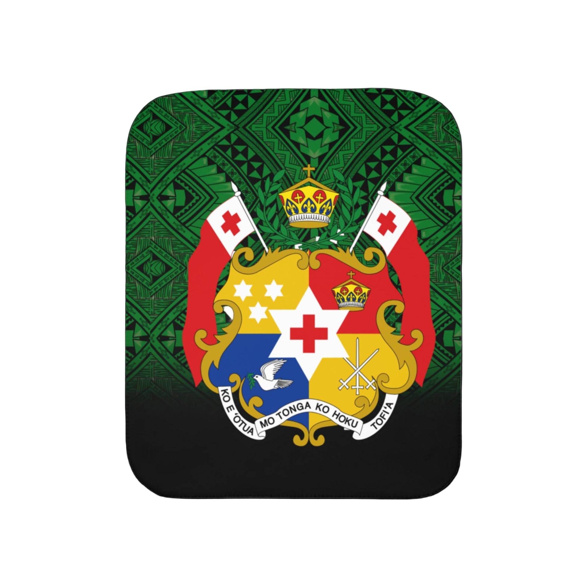 Green & Black Premium Sherpa Blanket (60x80)