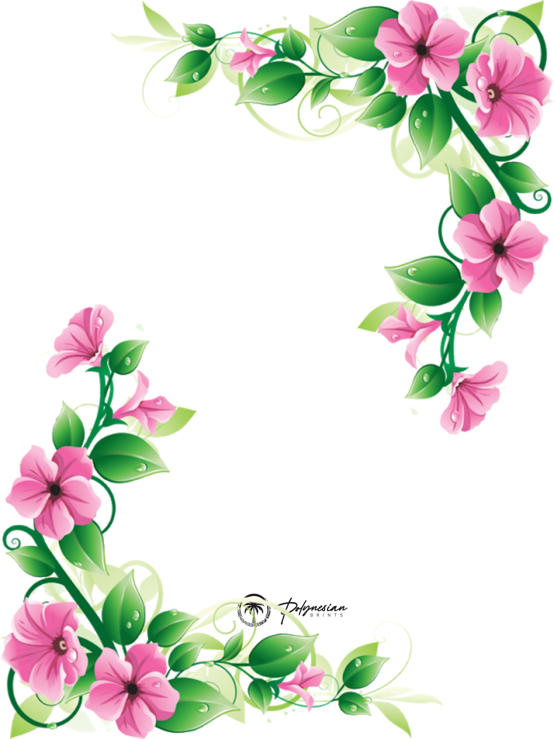 Blank Floral Borders