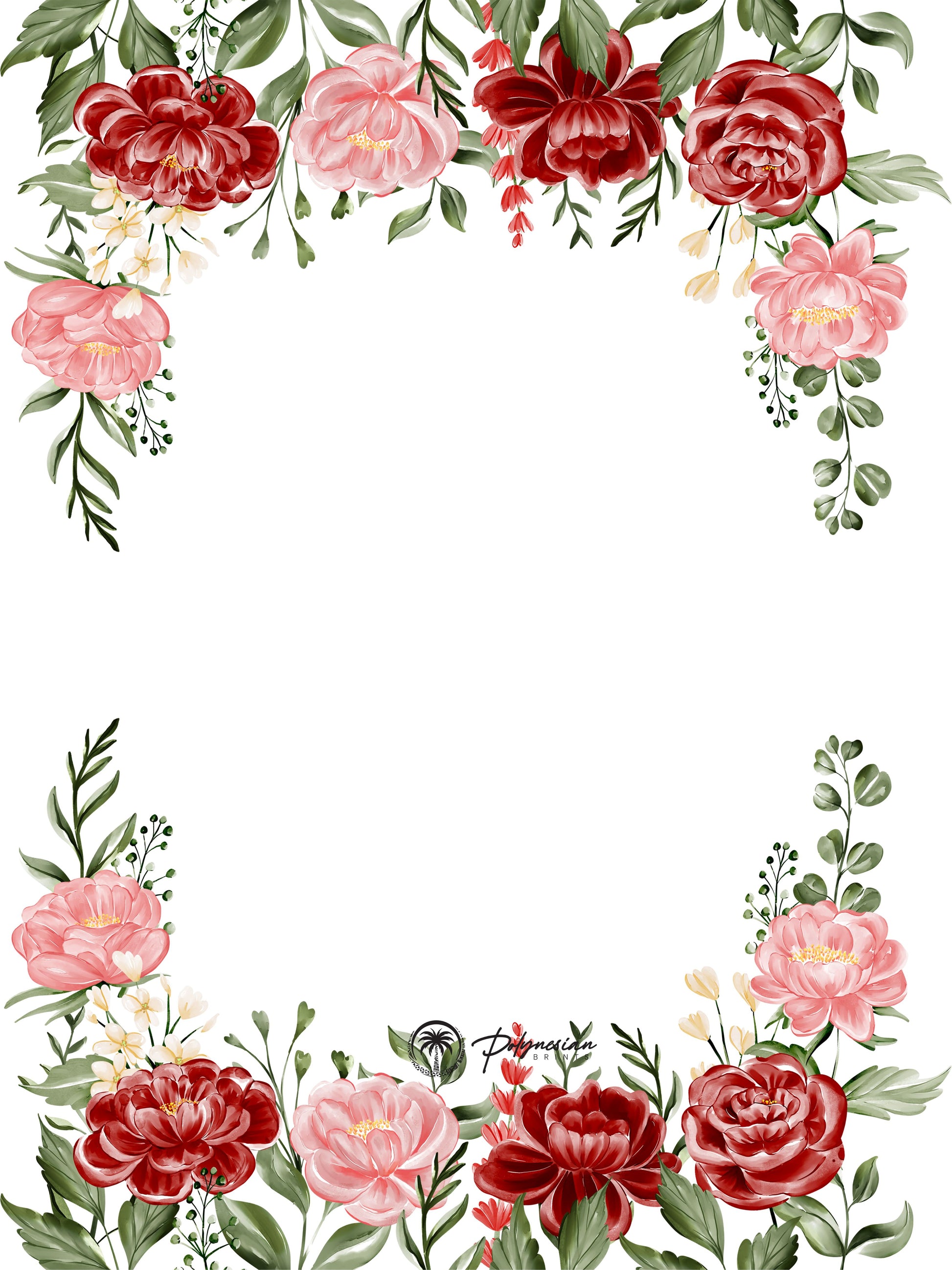 Blank Floral Borders