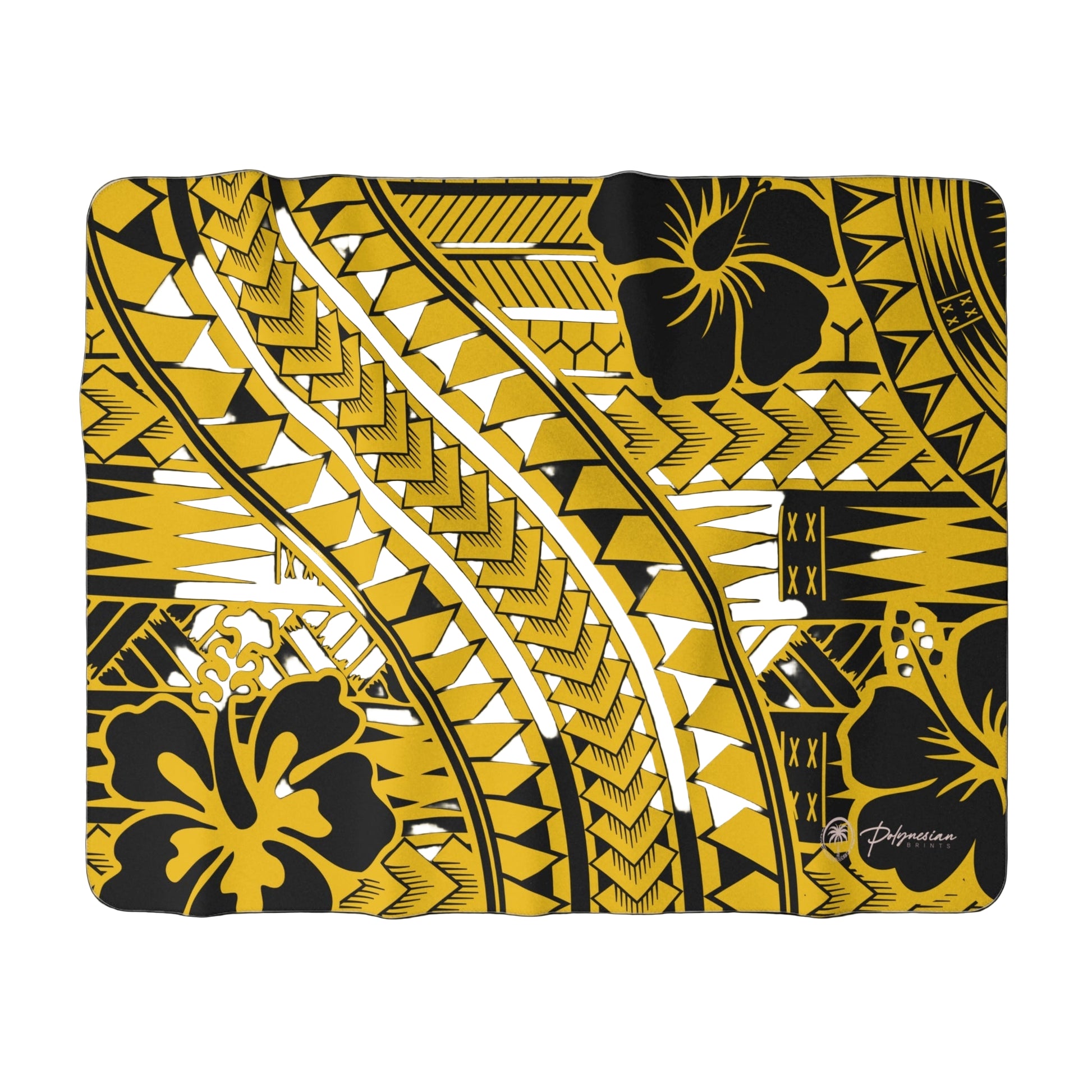 Yellow & Black Premium Sherpa Blanket (60x80)