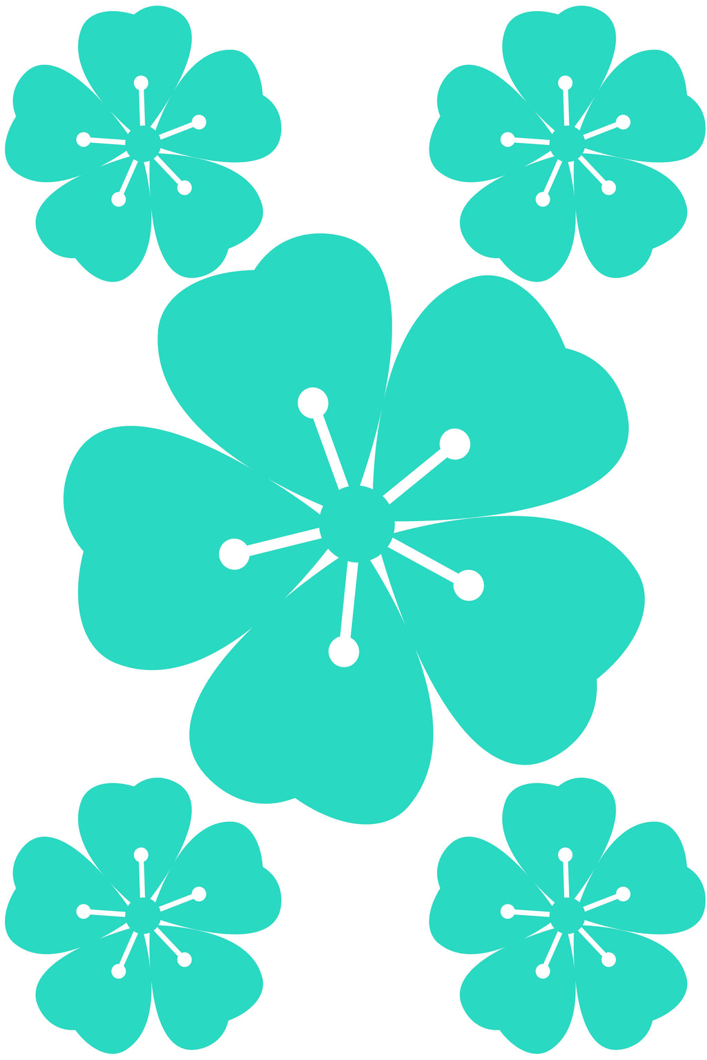 Teal Hawaiian Quilt Monomono