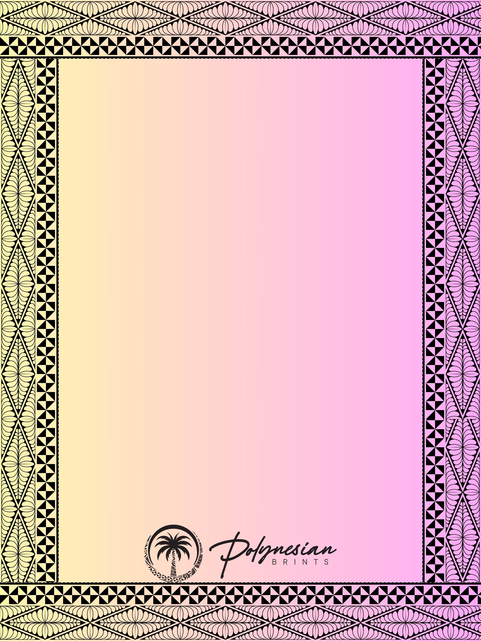 🌺 Blank Polynesian Tribal Borders