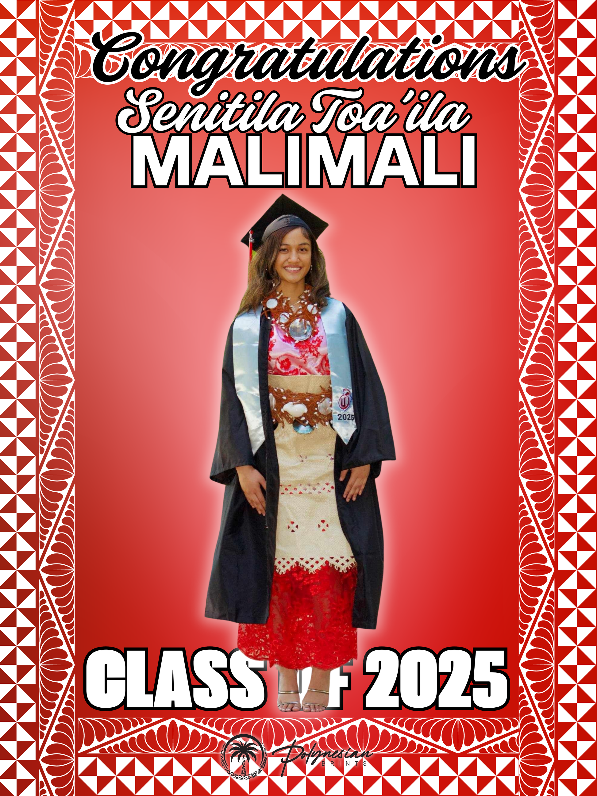 Red Graduation Picture Quilt