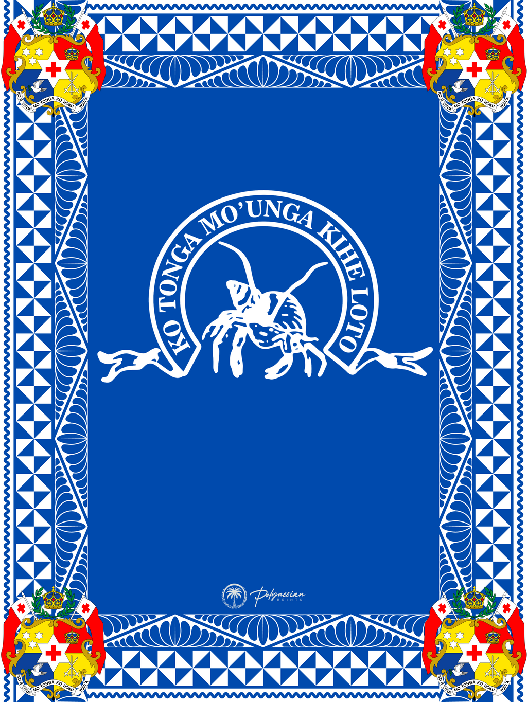 Tongan Sila Monomono – Unga Design (White or Blue)