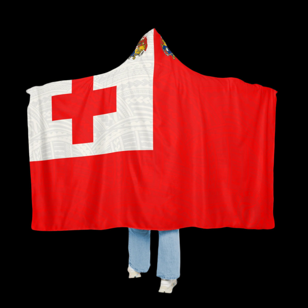 Tonga Flag Kafu - Hooded Blanket
