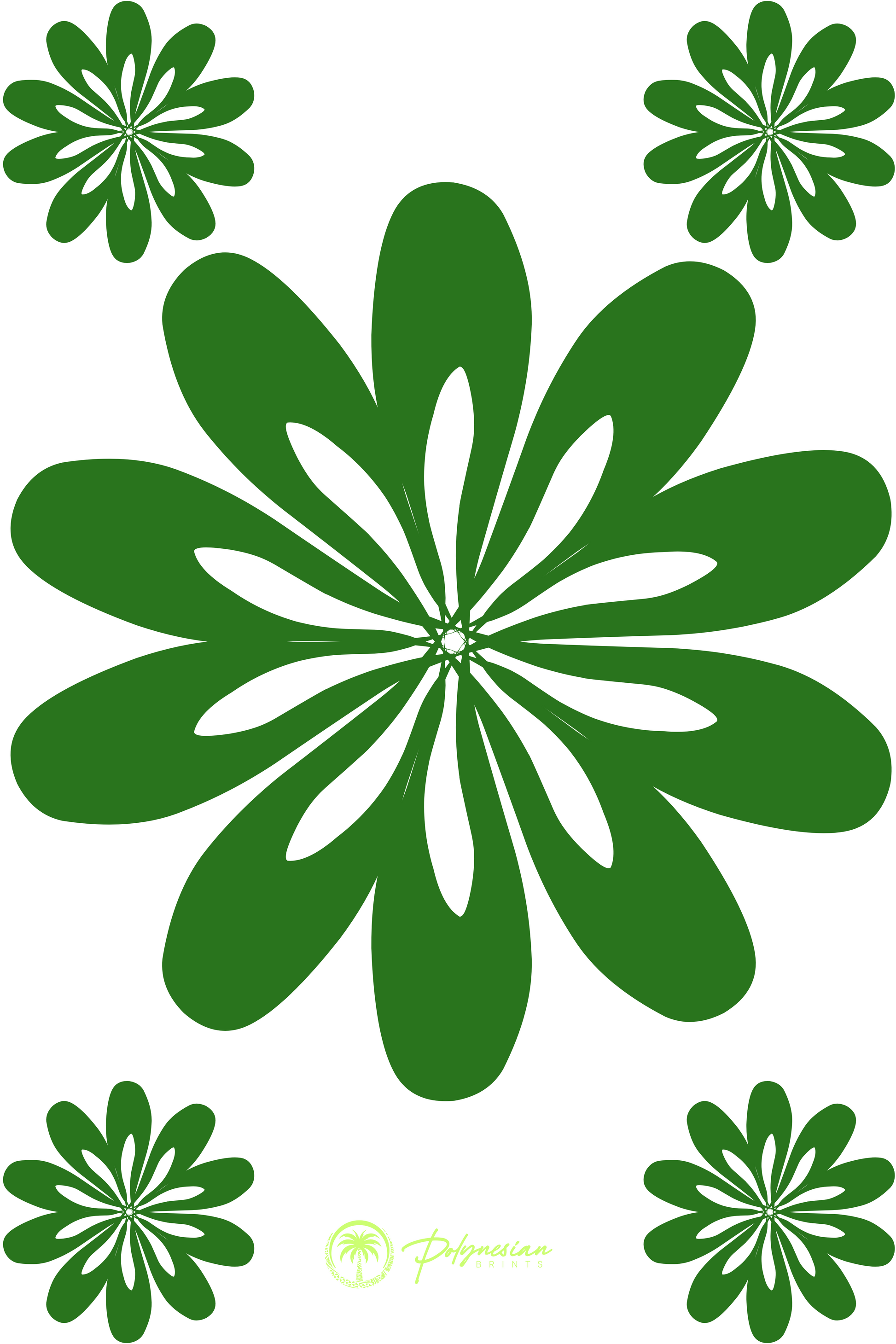 Green Flower Hawaiian Monomono