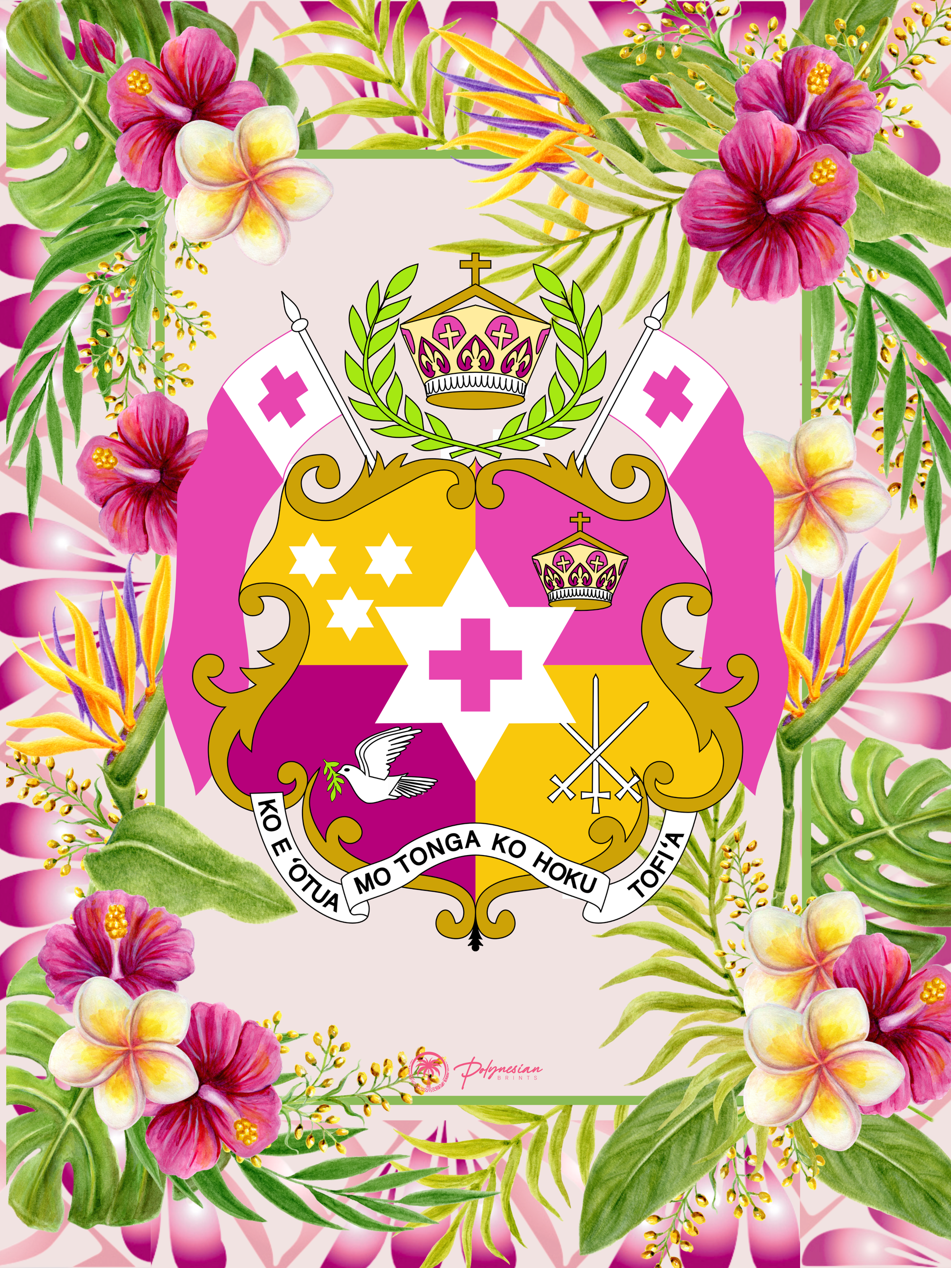 Tongan Sila Monomono – Pink Floral