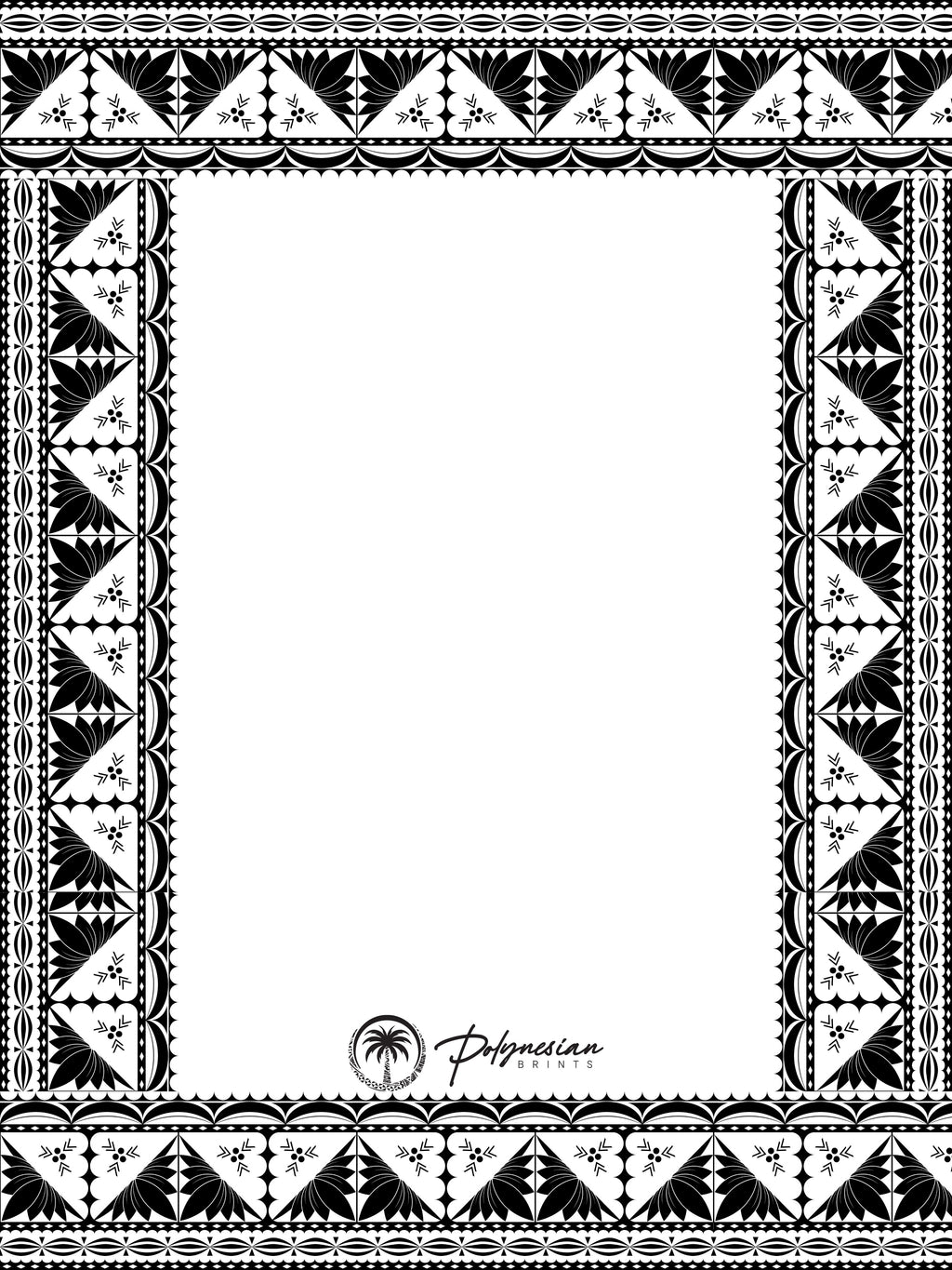 🌊 Blank Polynesian Tribal Borders