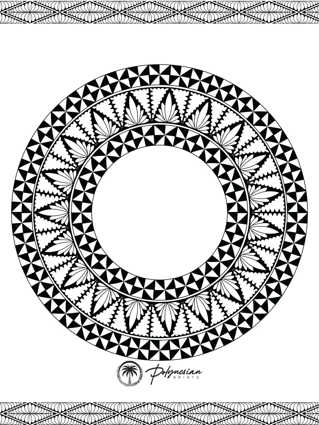 🌊 Blank Polynesian Tribal Borders