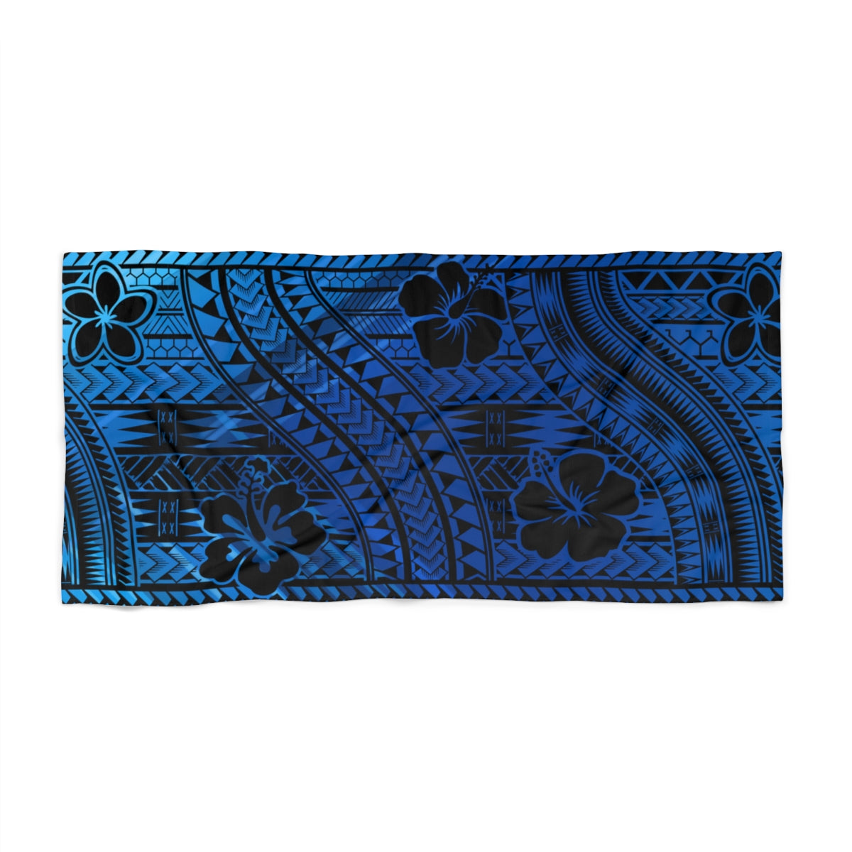 Midnight Tapa Waves Towel