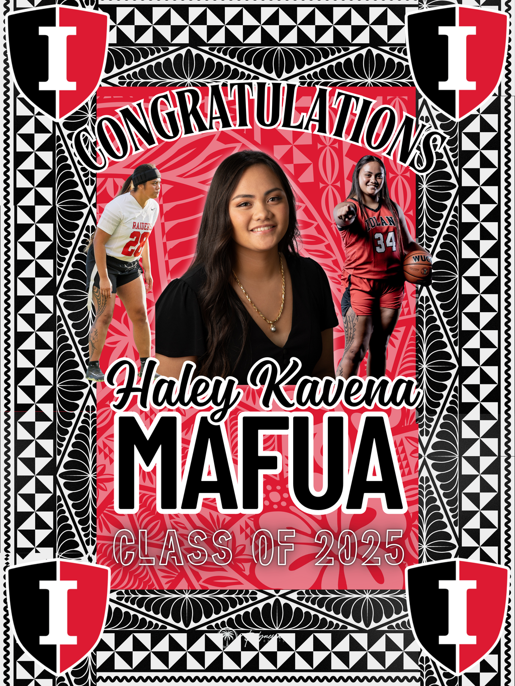 Red, Black & White Graduation Picture Quilt