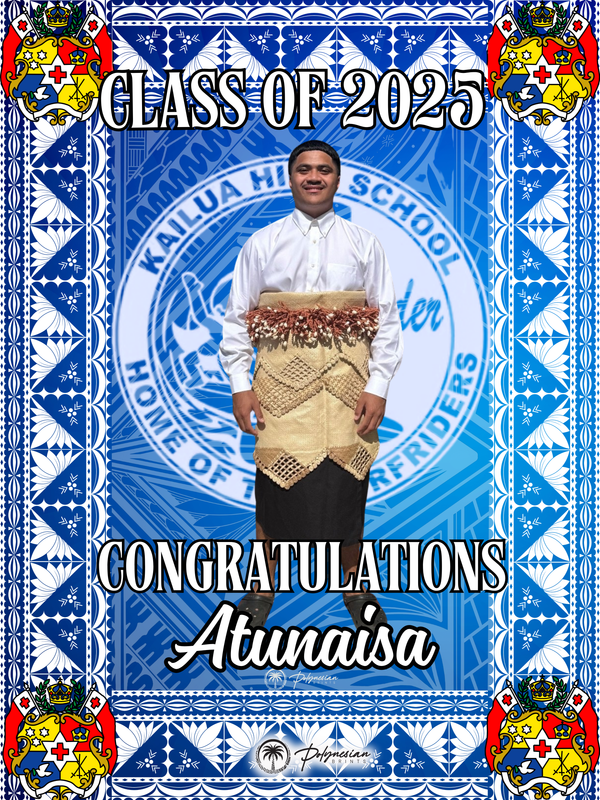 Blue Tongan Graduation Picture Quilt