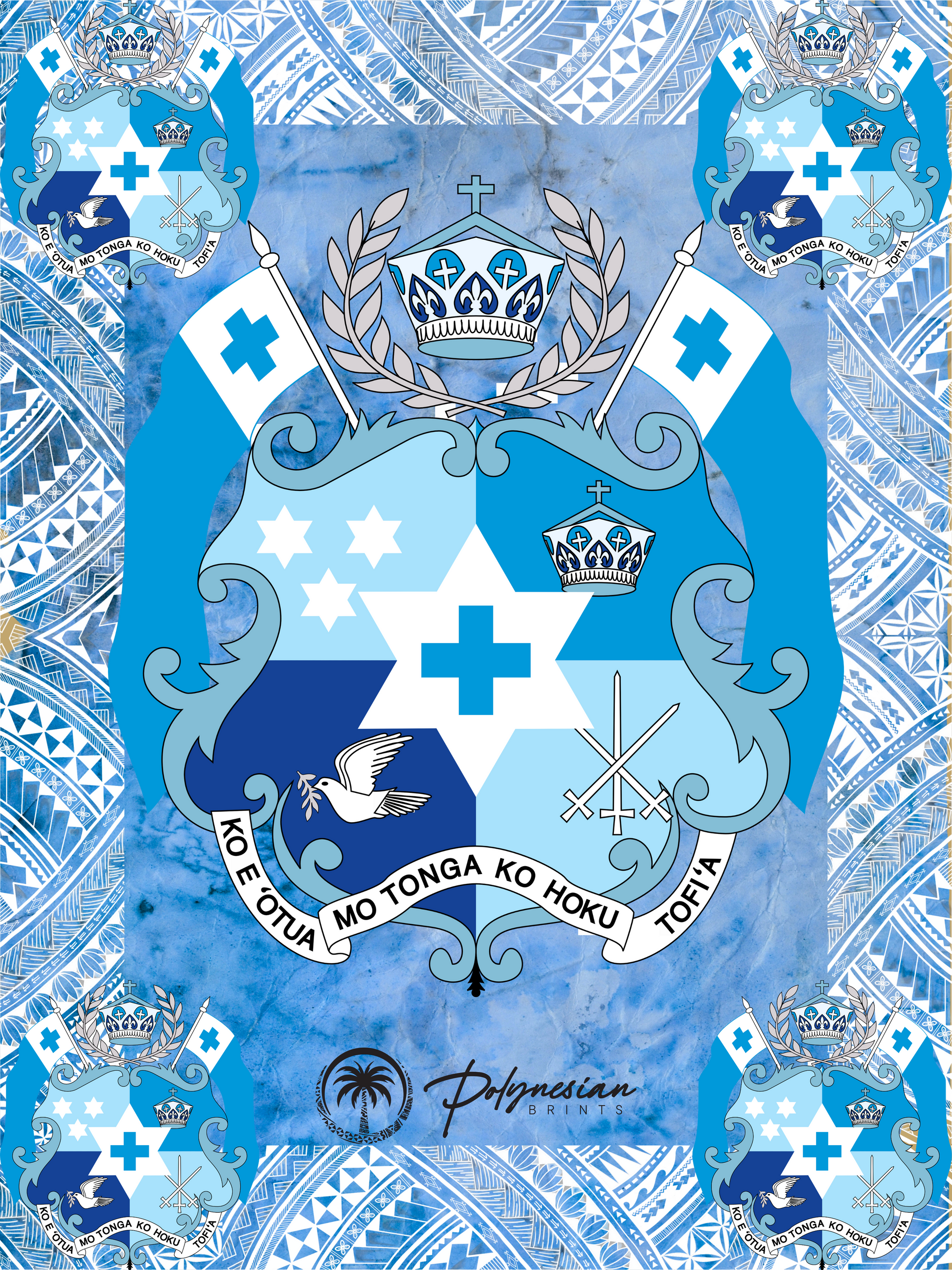 Tongan TAPA Sila Monomono Quilt