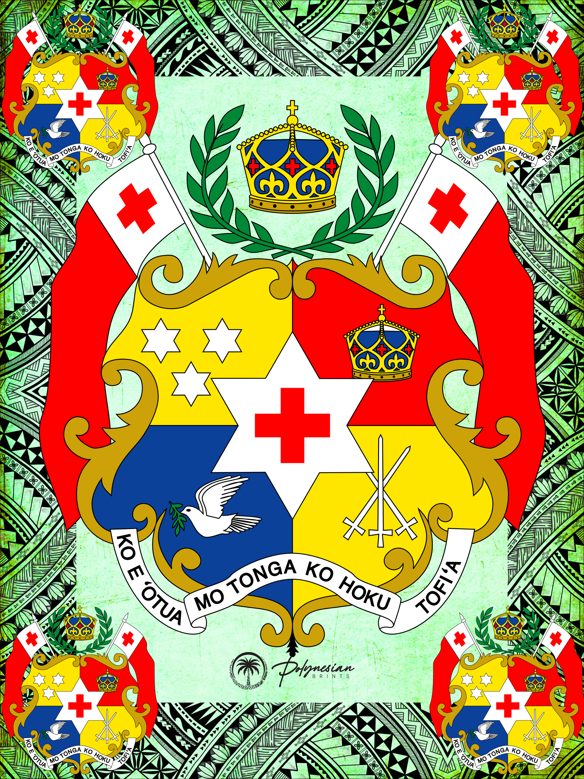 Tongan TAPA Sila Monomono Quilt