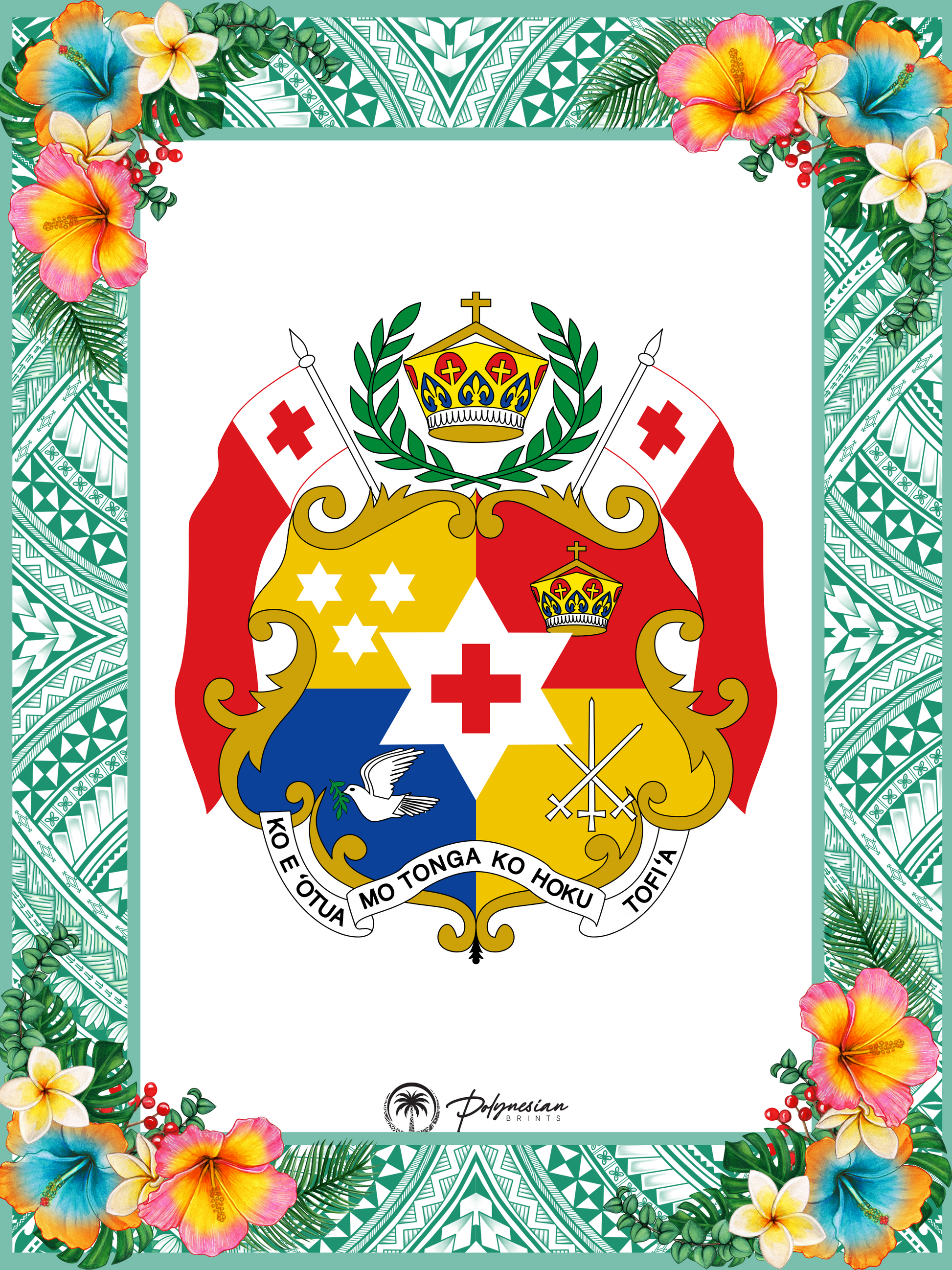 💚 Tonga Sila Monomono – Green Floral