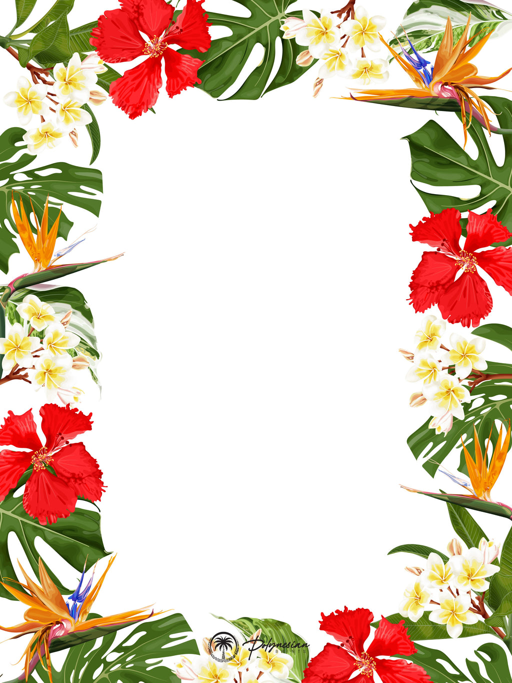 Blank Floral Borders