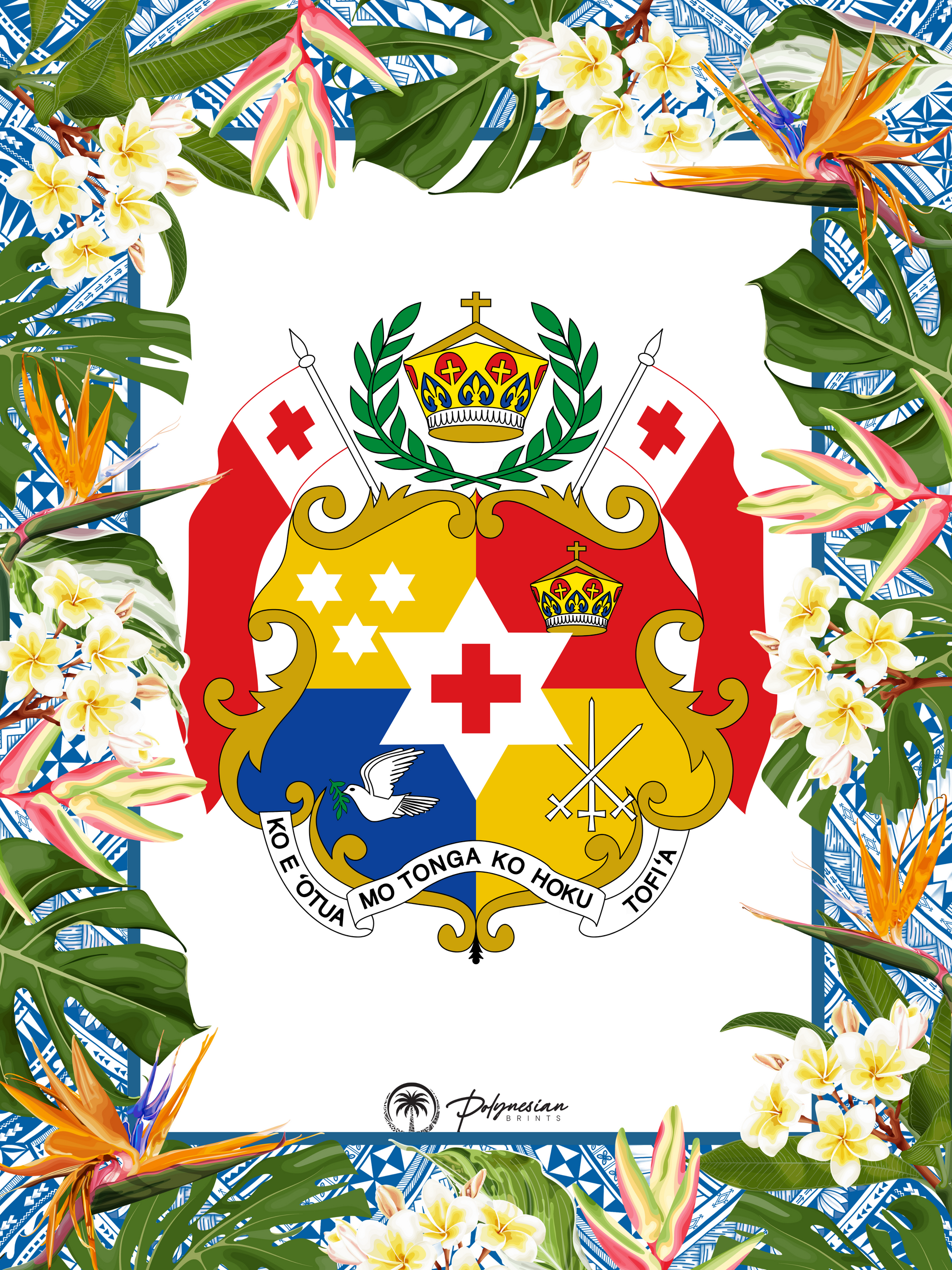 💙 Tonga Sila Monomono – Blue Floral