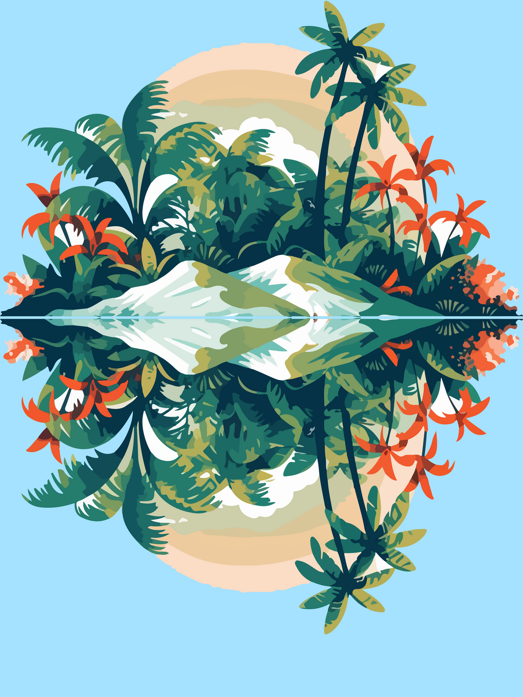 Beach Printed Quilt TOP only