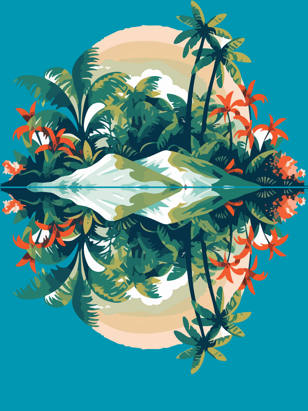 Beach Printed Quilt TOP only