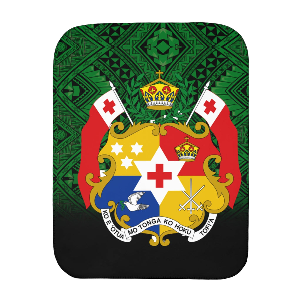 Green & Black Premium Sherpa Blanket (60x80)