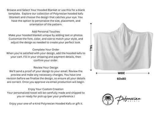 Design your own Polynesian Hooded Blanket