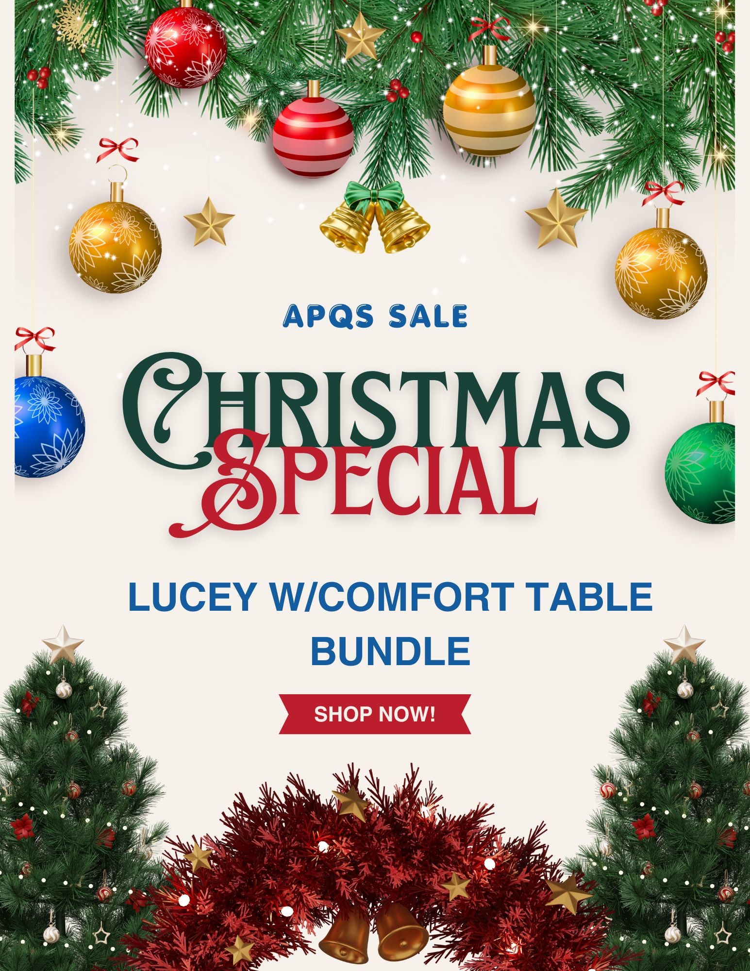 **CHRISTMAS SPECIAL** Lucey w/Comfort Table & Free OHL