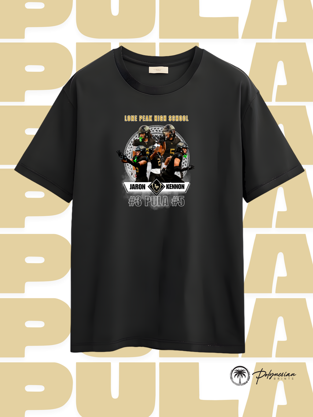 Pula Twins Boys T-Shirt – Football Design (Black) 🏈