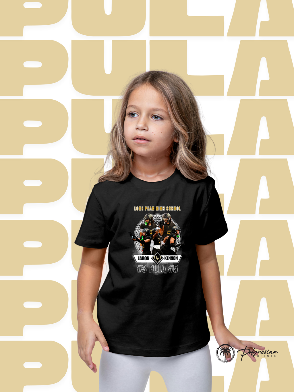 Pula Twins Boys T-Shirt – Football Design (Black) 🏈