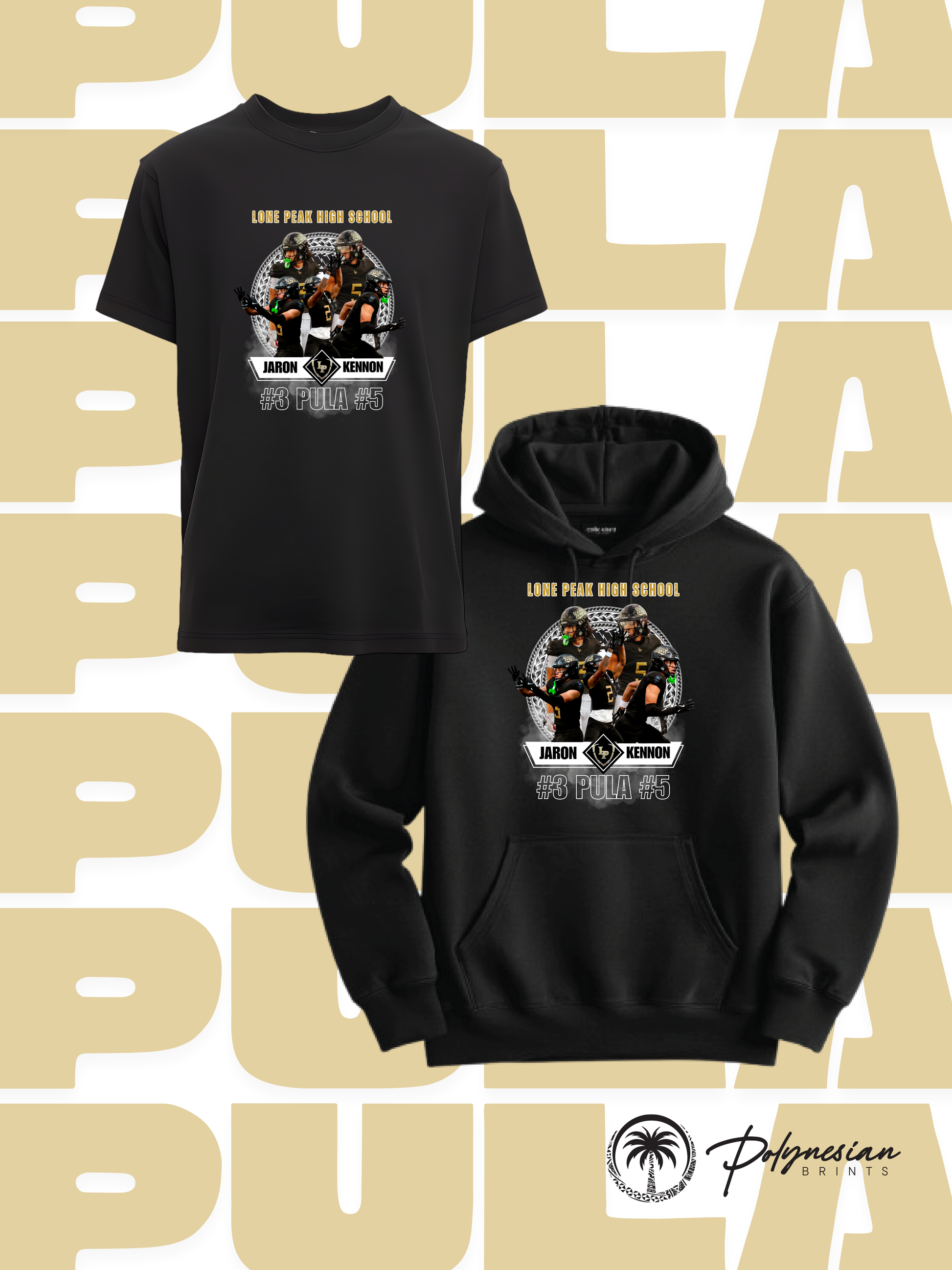 Pula Twins Adult Hoodie – Football Design (Black) 🏈