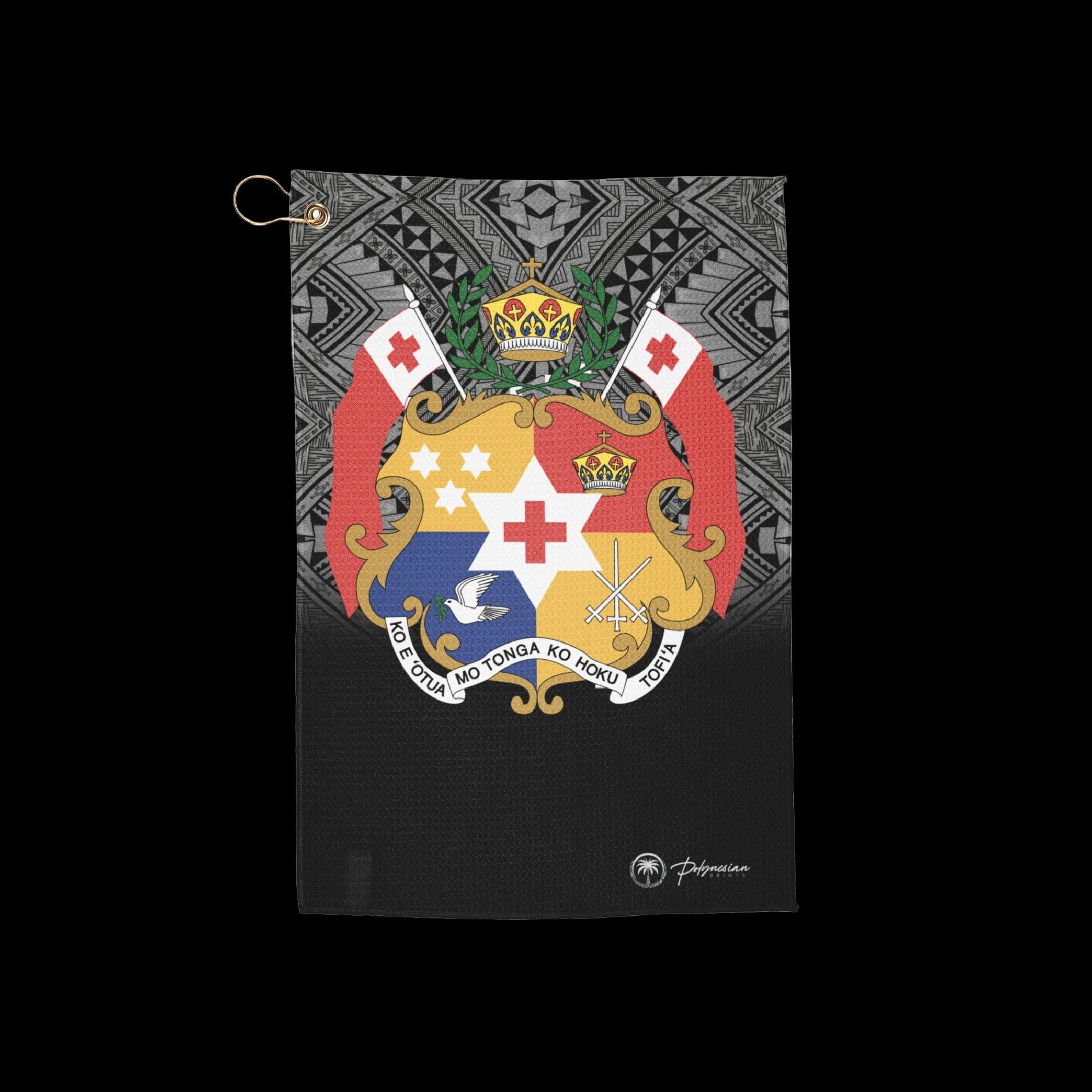Tongan Golf Towels (Gray and Black)