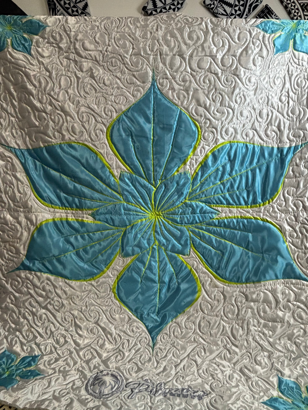 Teal Hibiscus Hawaiian King-Size