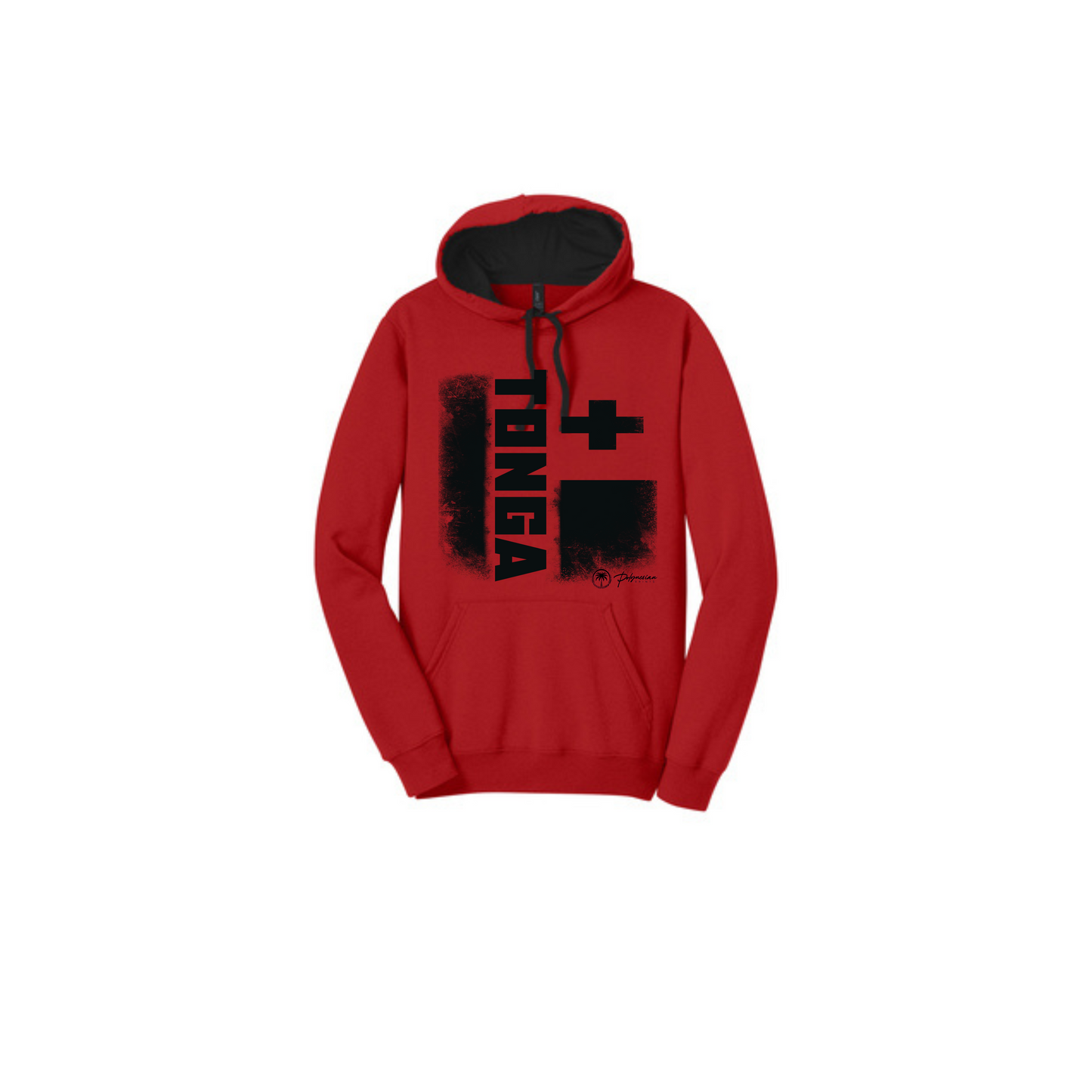 Red Tonga Stylish Flag Hoodie