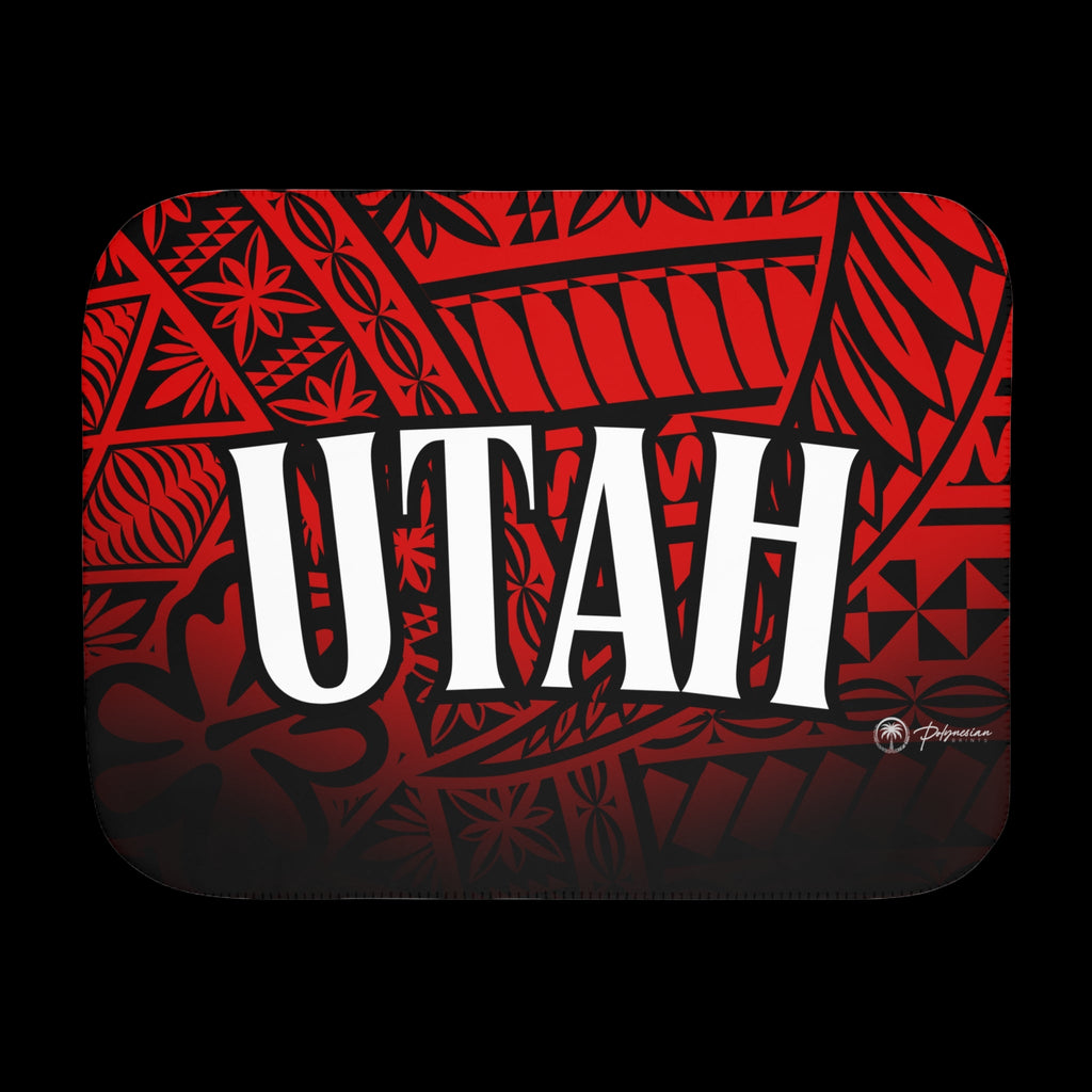 Utah Red and Black Premium Sherpa Blanket 60x80